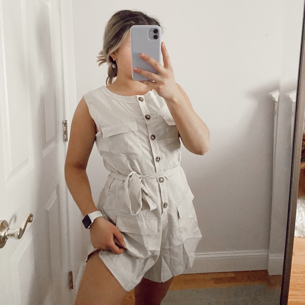 Linen Romper - Picture 2 of 7